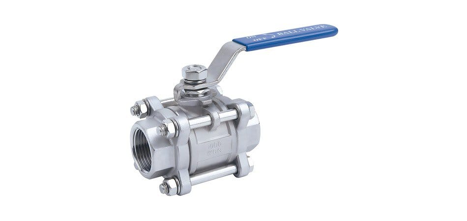 three piece ball valve welded type