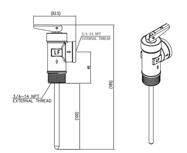 tp pressure relief valve 150psi