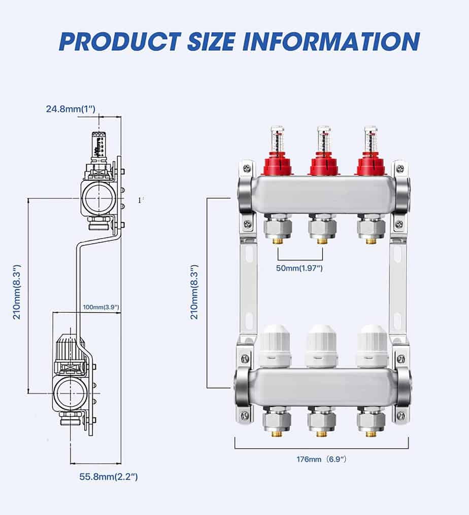 distance size of manifold