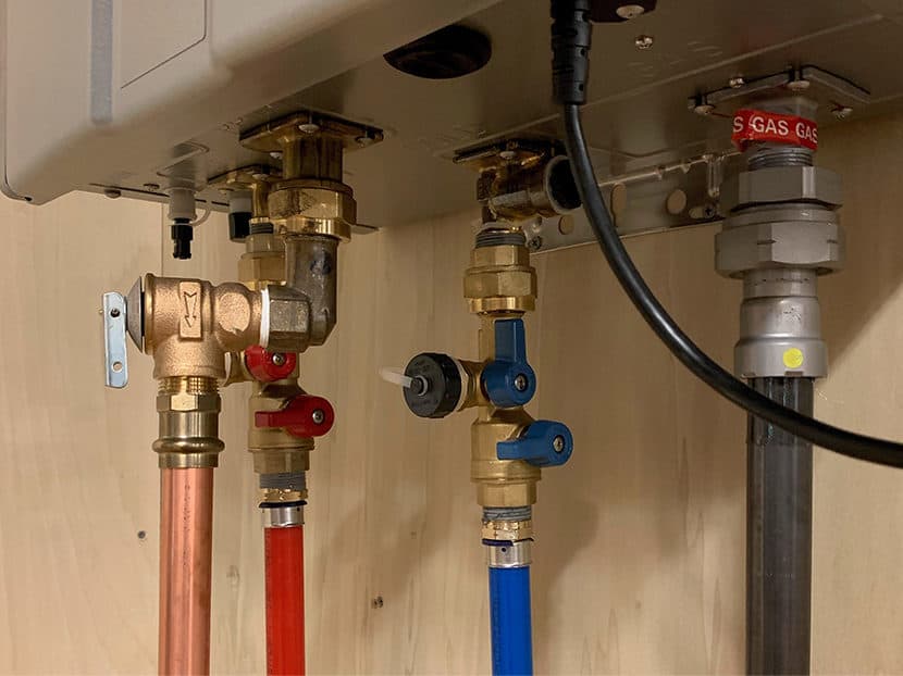 tankless water heater valve kit