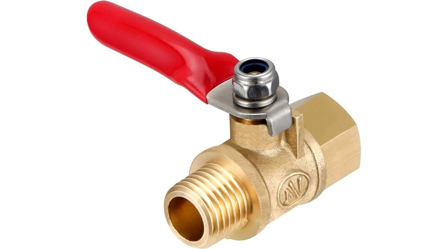 Gas shut off ball valve