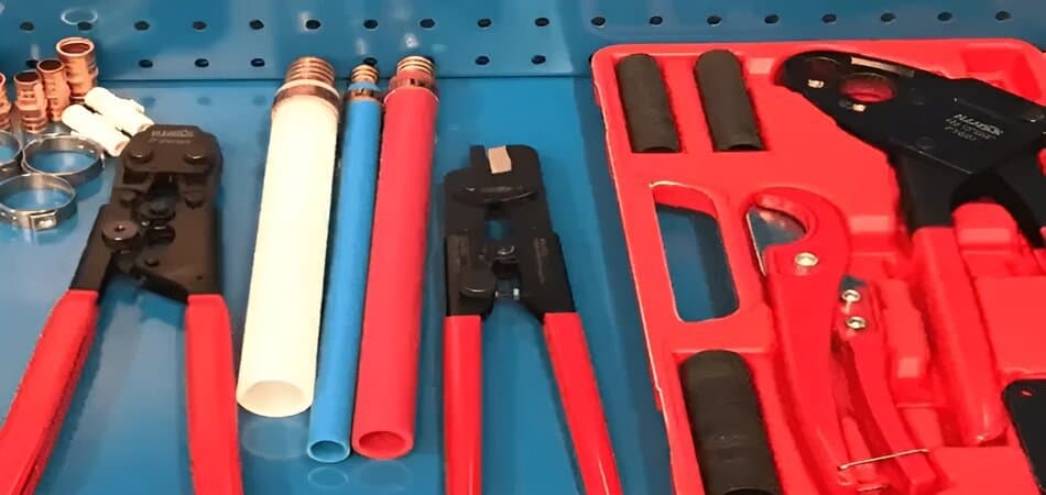 pex copper crimp and pex clamp