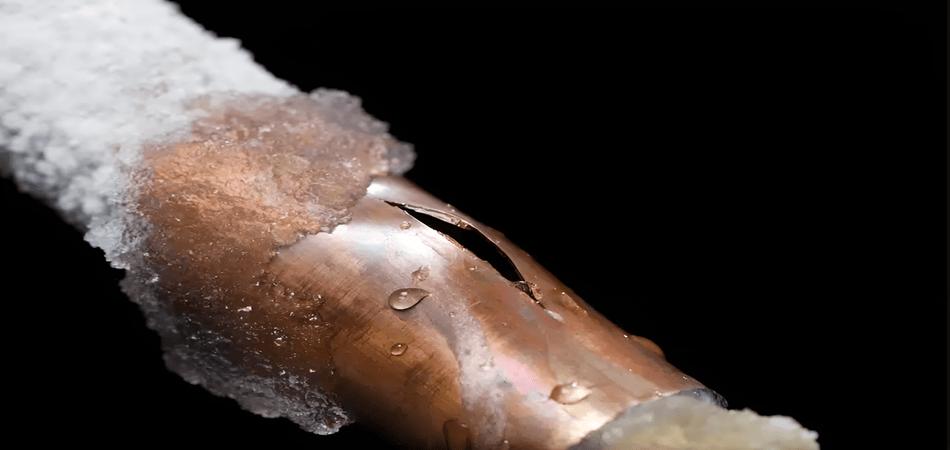 Frozen pipes damaged