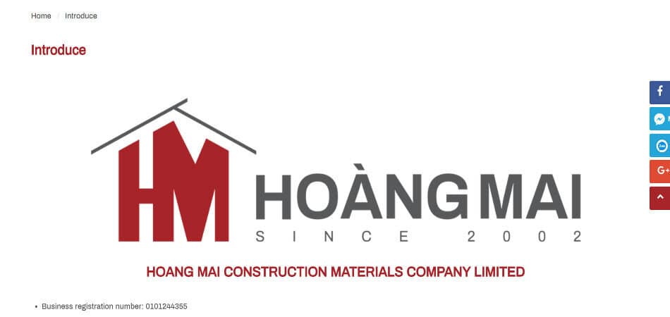Hoang mai construction materials company