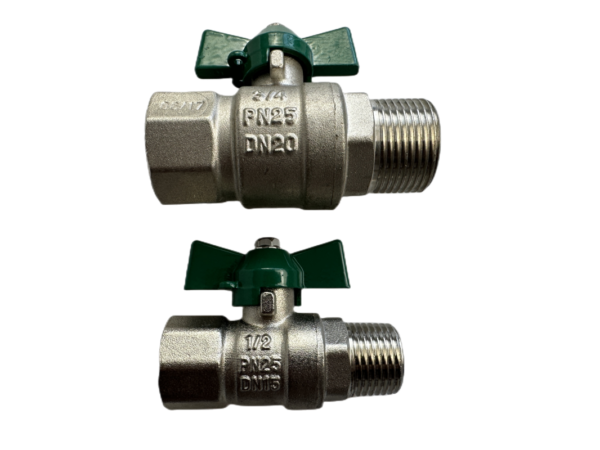 Butterfly handle ball valves DN20