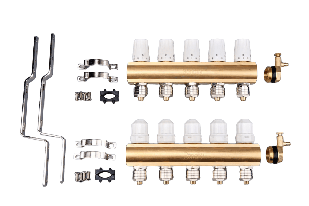 Brass Manifold with clamps