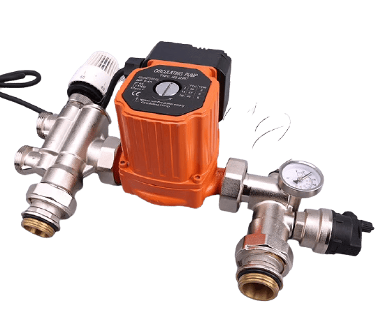 Water pump with heating valve system