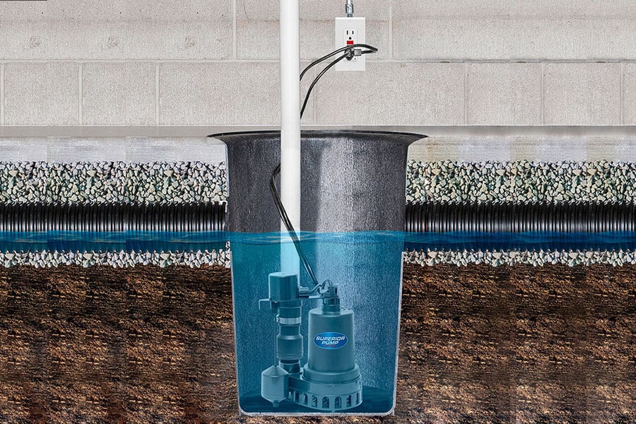 sump pit and sump pump