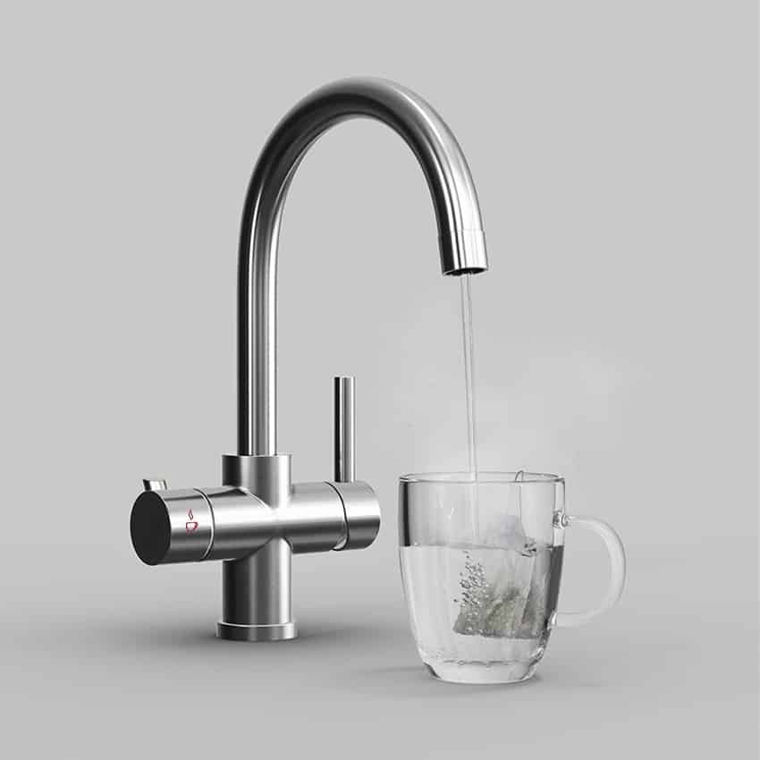 water kitchen tap chrome single lever cold water filter lifestyle 1