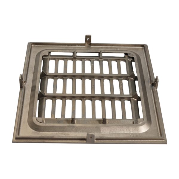 12 inch square ni bronze grid strainer floor drain back side0897b