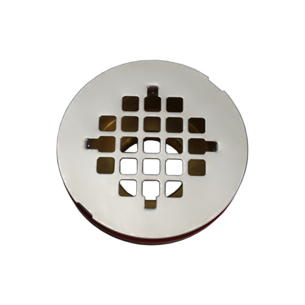 2 inch round no caulk brass shower drain 0885