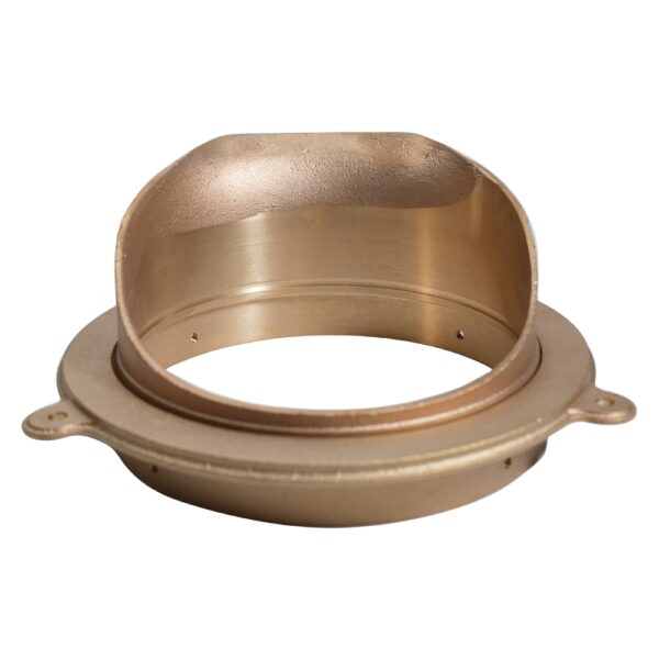 bronze downspout nozzle and flange for roof drainage 0806b