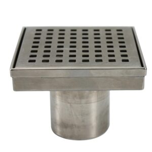 square ss shower drain with square hole 0896a