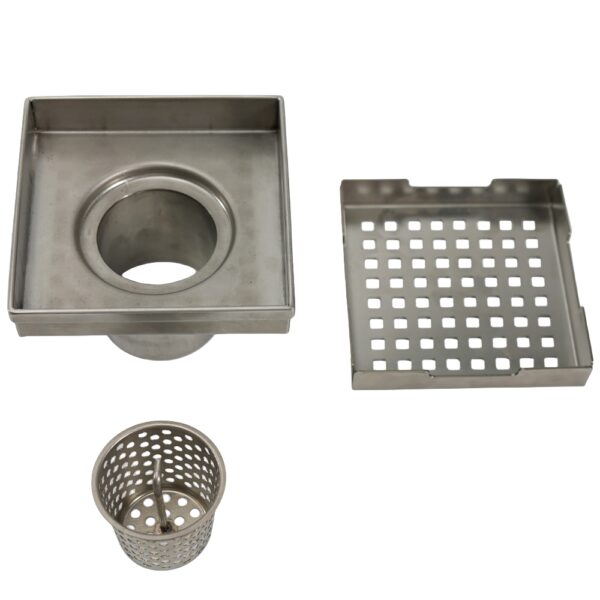 square ss shower drain with square hole components 0896f