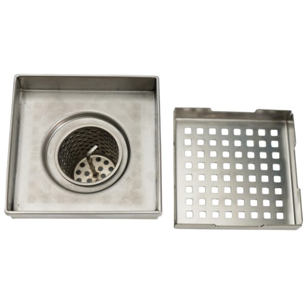 square ss shower drain with square hole parts 0896e