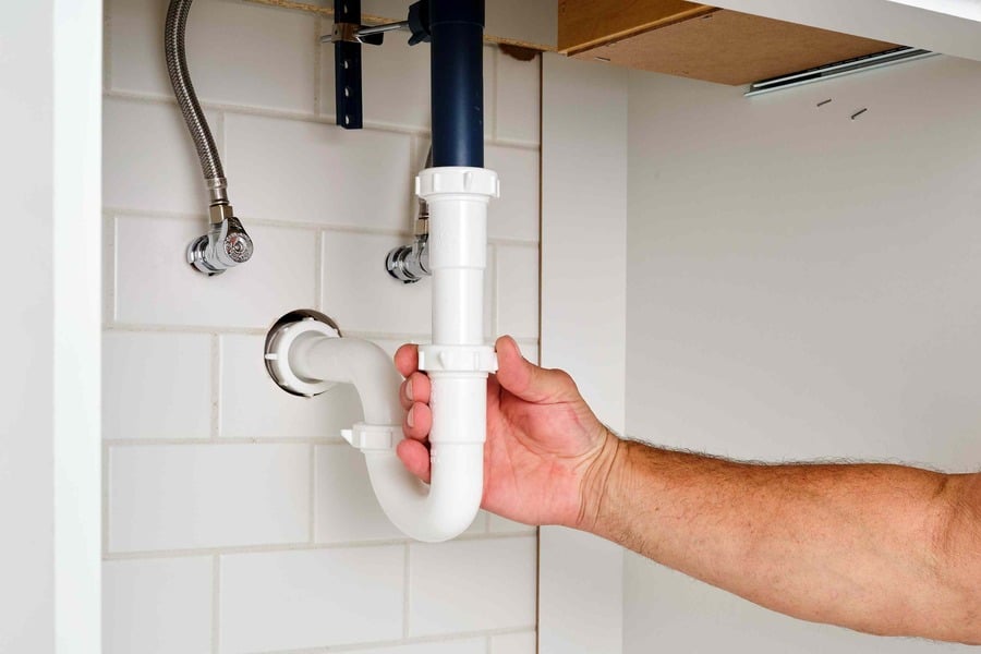 how to clean waste trap